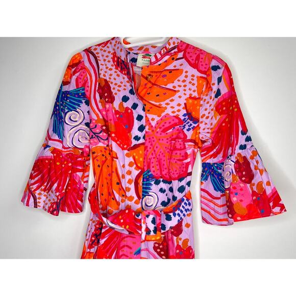 NWOT Farm Rio Lilac Colorful Party Belted Midi Dress Women's Size S - Picture 3 of 14